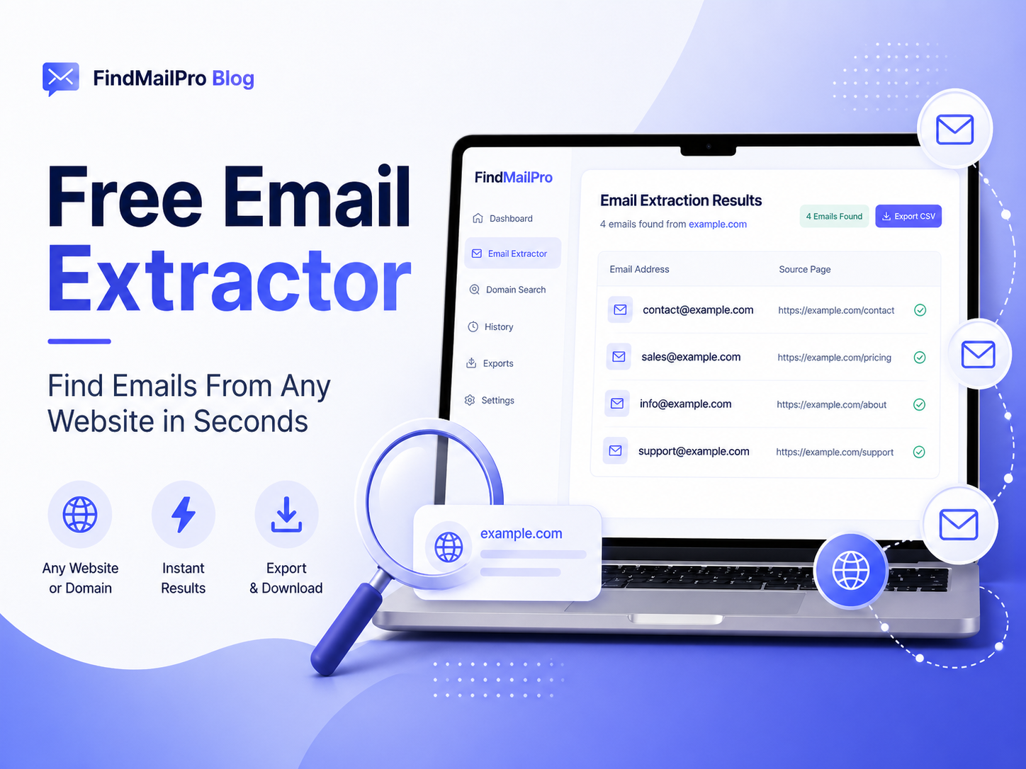 Free Email Extractor Online – Extract Emails From Website Pages
